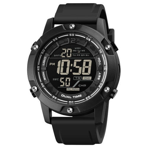 SKMEI 1762 Triplicate Round LED Dual Time Digital Display Waterproof Luminous Electronic Watch, SKMEI 1762 SKMEI 1762