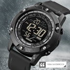 SKMEI 1762 Triplicate Round LED Dual Time Digital Display Waterproof Luminous Electronic Watch, SKMEI 1762