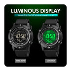 SKMEI 1762 Triplicate Round LED Dual Time Digital Display Waterproof Luminous Electronic Watch, SKMEI 1762