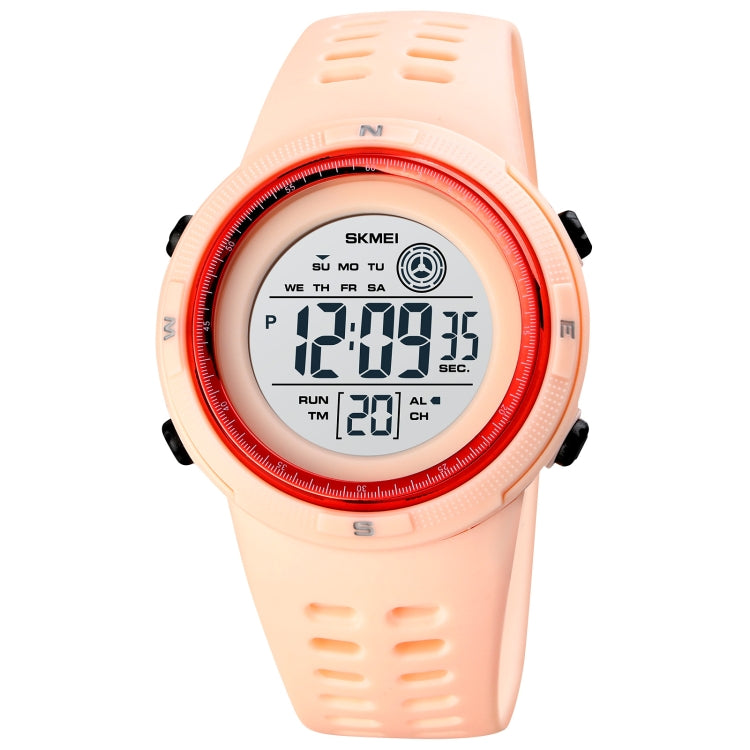 Watch – 1773 Triplicate Round LED Dual Time Digital Display Colorful Backlight... Pink