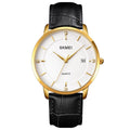 SKMEI 1801 Men Casual Calendar Quartz Watch Gold and White