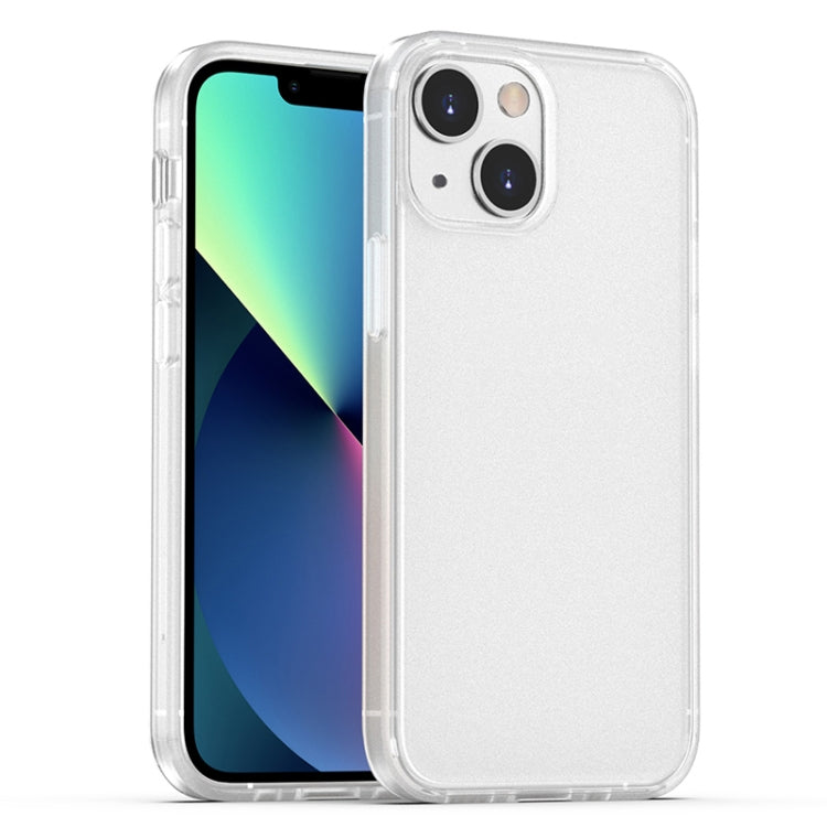 Skin Feel Frosted PC + TPU Shockproof Case with Color Button, For iPhone 13 mini, For iPhone 13, For iPhone 13 Pro, For iPhone 13 Pro Max For iPhone 13 mini White