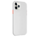 Skin Feel Frosted PC + TPU Shockproof Case with Color Button, For iPhone 12 mini, For iPhone 12 / 12 Pro, For iPhone 12 Pro Max For iPhone 12 mini White