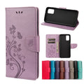 Butterfly Flower Pattern Horizontal Flip Leather Case with Holder & Card Slots & Wallet, For Samsung Galaxy A03s 164mm, For iPhone 13 mini, For iPhone 13 For Samsung Galaxy A03s 164mm Light Purple