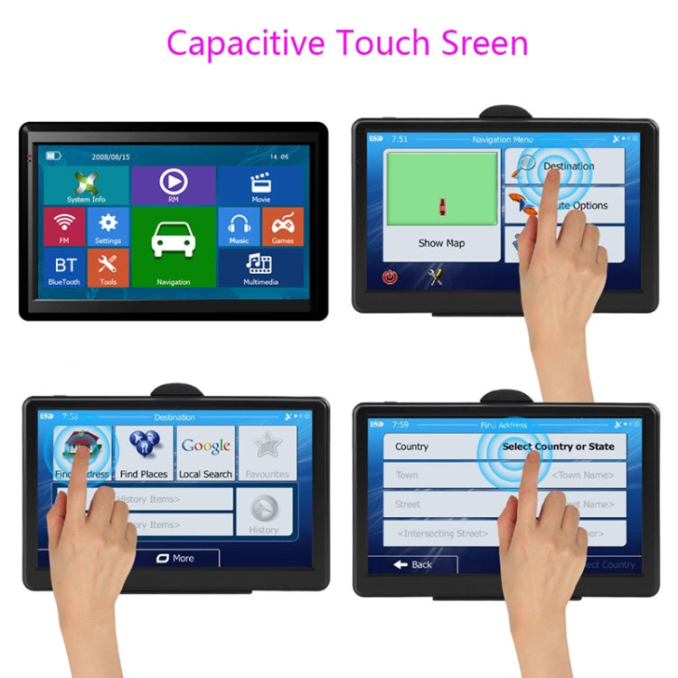 X20 7 inch Car GPS Navigator 8G+256M Capacitive Screen Bluetooth Reversing Image, Europe Map, Australia Map, Southeast Asia Map, North America Map, Middle East Map, South America Map, Africa Map – Bluetooth