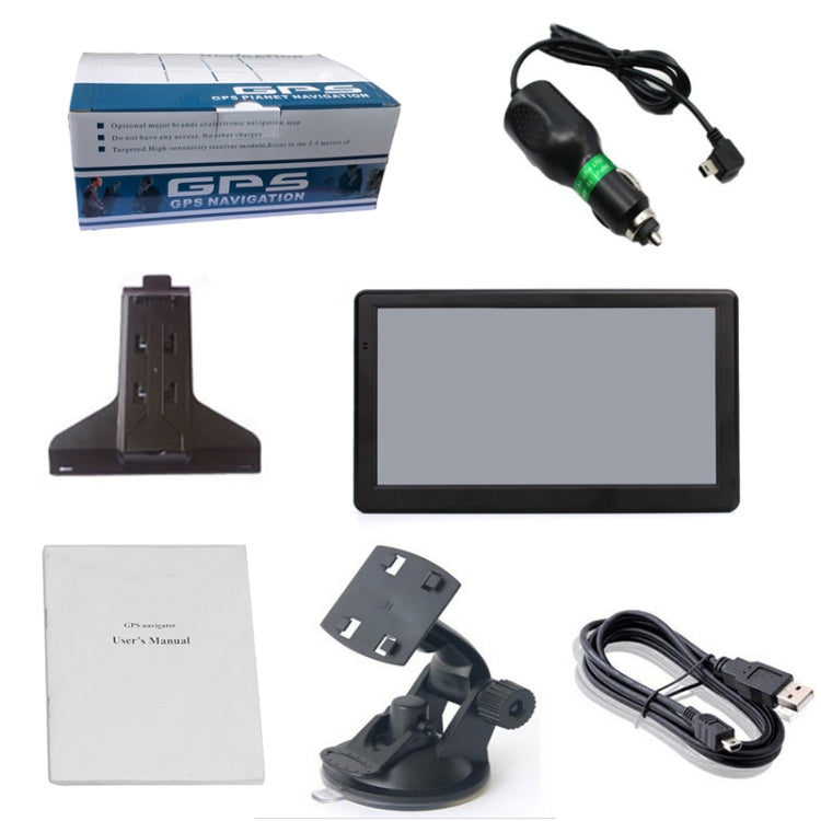7 inch Car GPS Navigator 8G+256M Capacitive Screen High Configuration, Europe Map, Australia Map, Southeast Asia Map, North America Map, Middle East Map, South America Map, Africa Map – Durable Build, Easy to Use