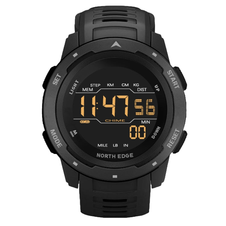 NORTH EDGE Mars Men Luminous Digital Waterproof Smart Sports Watch, Support Alarm Clock & Countdown & Sports Mode Black