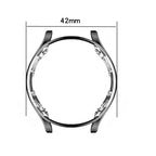 Electroplating Hollow Half-pack TPU Protective Case, For Samsung Galaxy Watch4 Classic 42mm, For Samsung Galaxy Watch4 Classic 46mm