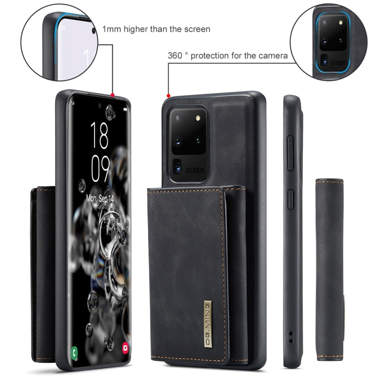 DG.MING M1 Series 3-Fold Multi Card Wallet Back Cover Shockproof Case with Holder Function, For Samsung Galaxy S20 Ultra, For Samsung Galaxy S20+