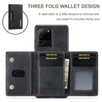 DG.MING M2 Series 3-Fold Multi Card Bag Back Cover Shockproof Case with Wallet & Holder Function, For Samsung Galaxy S20 Ultra, For Samsung Galaxy S20+