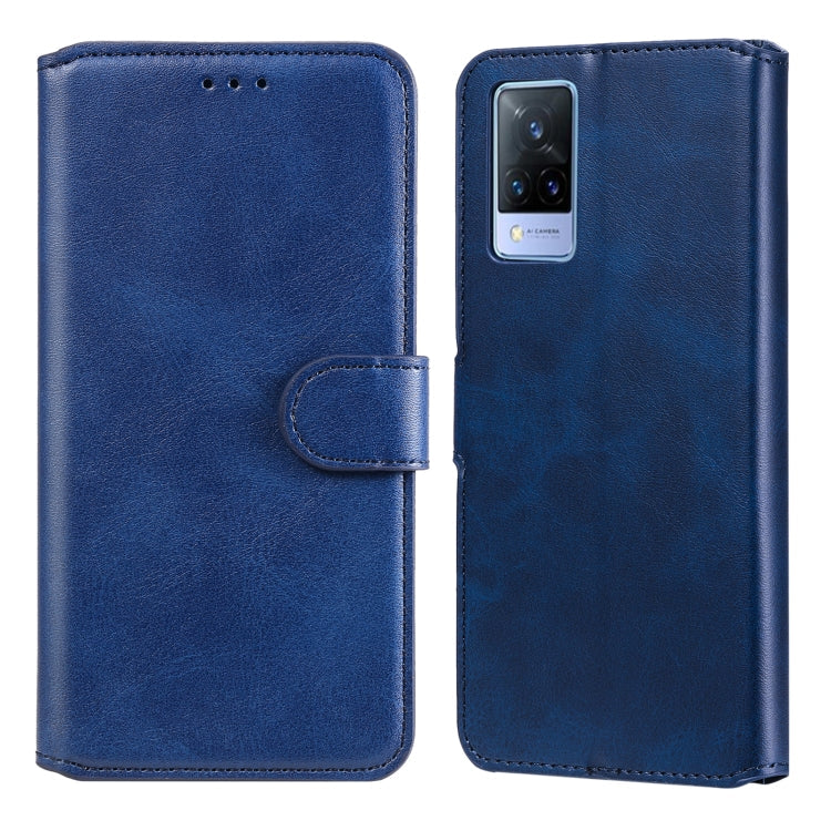 Classic Calf Texture PU + TPU Horizontal Flip Leather Case with Holder & Card Slots & Wallet – Card Slot, Flip, Leather, For vivo V21, For vivo V21e, For vivo Y72 5G, For Google Pixel 6 For vivo V21 Blue