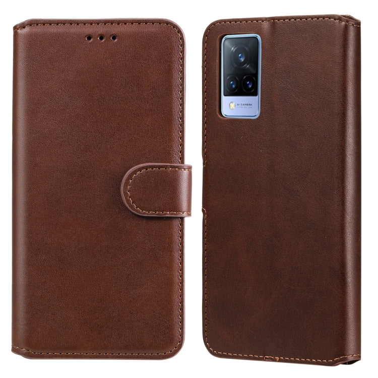 Classic Calf Texture PU + TPU Horizontal Flip Leather Case with Holder & Card Slots & Wallet – Card Slot, Flip, Leather, For vivo V21, For vivo V21e, For vivo Y72 5G, For Google Pixel 6 For vivo V21 Brown