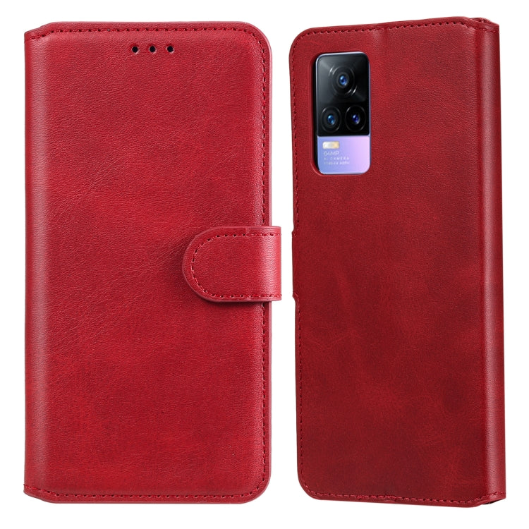 Classic Calf Texture PU + TPU Horizontal Flip Leather Case with Holder & Card Slots & Wallet – Card Slot, Flip, Leather, For vivo V21, For vivo V21e, For vivo Y72 5G, For Google Pixel 6 For vivo V21e Red