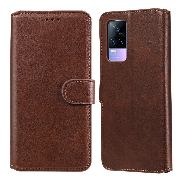 Classic Calf Texture PU + TPU Horizontal Flip Leather Case with Holder & Card Slots & Wallet – Card Slot, Flip, Leather, For vivo V21, For vivo V21e, For vivo Y72 5G, For Google Pixel 6 For vivo V21e Brown