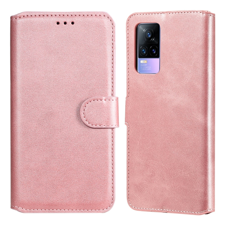 Classic Calf Texture PU + TPU Horizontal Flip Leather Case with Holder & Card Slots & Wallet – Card Slot, Flip, Leather, For vivo V21, For vivo V21e, For vivo Y72 5G, For Google Pixel 6 For vivo V21e Rose Gold