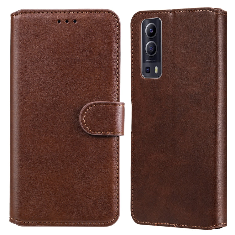 Classic Calf Texture PU + TPU Horizontal Flip Leather Case with Holder & Card Slots & Wallet – Card Slot, Flip, Leather, For vivo V21, For vivo V21e, For vivo Y72 5G, For Google Pixel 6 For vivo Y72 5G Brown