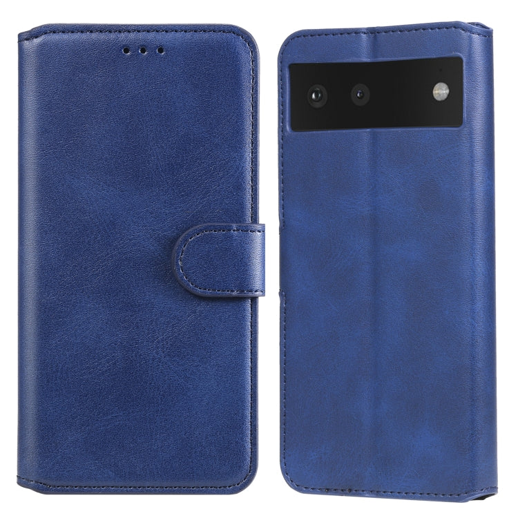 Classic Calf Texture PU + TPU Horizontal Flip Leather Case with Holder & Card Slots & Wallet – Card Slot, Flip, Leather, For vivo V21, For vivo V21e, For vivo Y72 5G, For Google Pixel 6 For Google Pixel 6 Blue