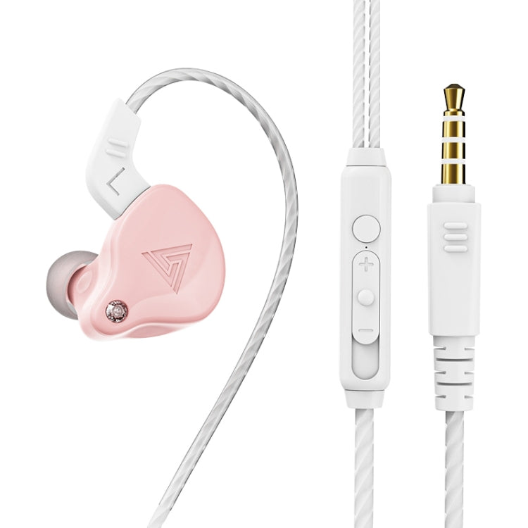 QKZ AK6-X 3.5mm In-Ear Wired Subwoofer Sports Earphone with Microphone, Cable Length: About 1.2m, 1 PCS 1 PCS Cherry Blossom Pink