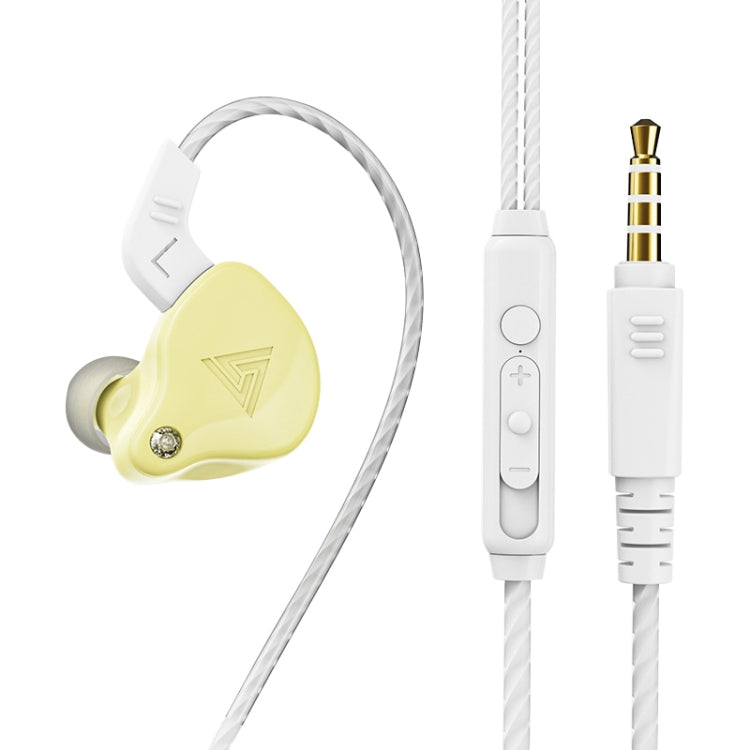 QKZ AK6-X 3.5mm In-Ear Wired Subwoofer Sports Earphone with Microphone, Cable Length: About 1.2m, 1 PCS – Durable Build, Easy to Use 1 PCS Lemon Yellow