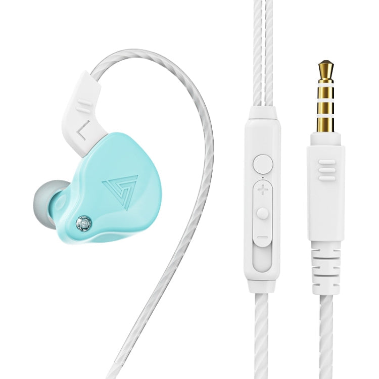 QKZ AK6-X 3.5mm In-Ear Wired Subwoofer Sports Earphone with Microphone, Cable Length: About 1.2m, 1 PCS – Durable Build, Easy to Use 1 PCS Glazed Blue