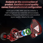 QKZ AK6-X 3.5mm In-Ear Wired Subwoofer Sports Earphone with Microphone, Cable Length: About 1.2m, 1 PCS