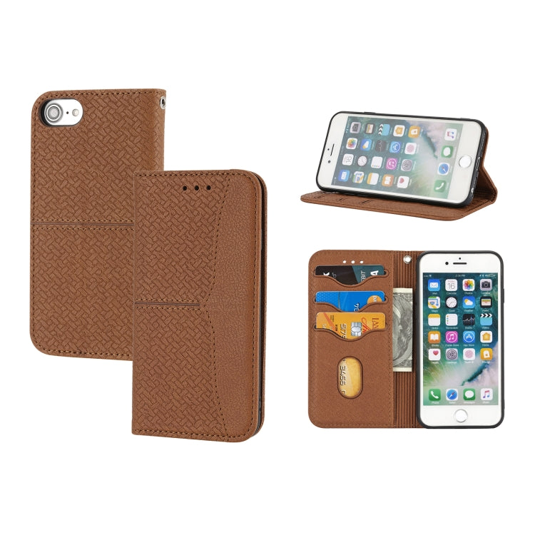 Case – Leather, Magnetic (iPhone 13 Pro) For iPhone SE 2022 SE 2020 8 7 Brown