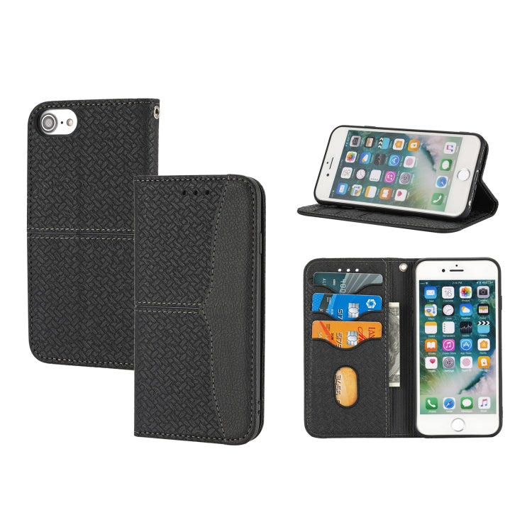 Case – Leather, Magnetic (iPhone 13 Pro) For iPhone SE 2022 SE 2020 8 7 Black