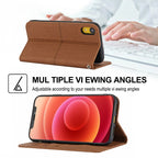 Woven Texture Stitching Magnetic Horizontal Flip PU Leather Case with Holder & Card Slots & Wallet & Lanyard, For iPhone X / XS, For iPhone XS Max