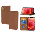 Woven Texture Stitching Magnetic Horizontal Flip PU Leather Case with Holder & Card Slots & Wallet & Lanyard, For iPhone X / XS, For iPhone XS Max For iPhone X XS Brown