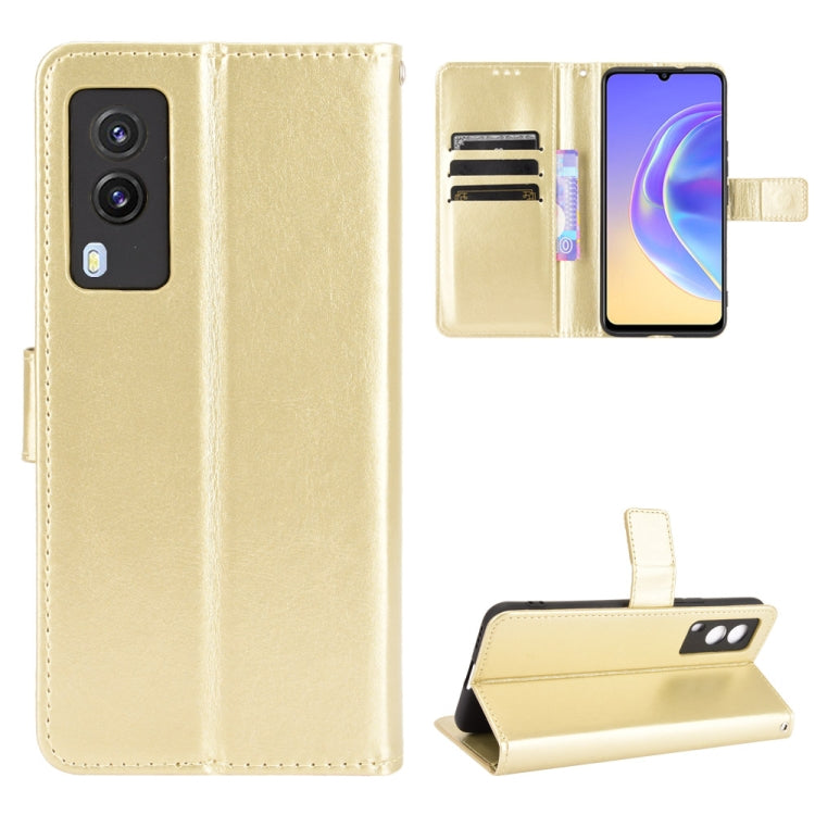 Crazy Horse Texture Horizontal Flip Leather Case with Holder & Card Slots & Lanyard – Lanyard, Card Slot, Flip, For T-Mobile REVVL V+ 5G, For vivo V21E 5G, For Infinix Hot 10s X689, For Infinix Note 10 Pro, For Infinix Note 10, For Blackview A100 For vivo V21E 5G Gold