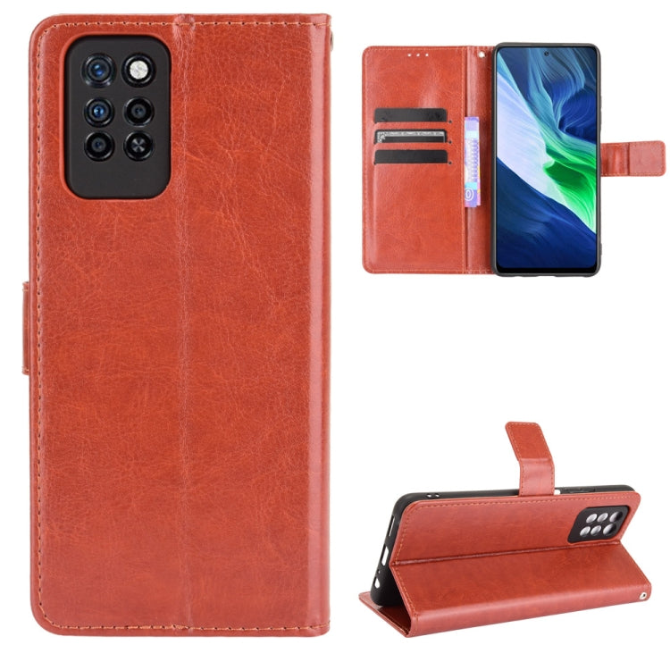 Crazy Horse Texture Horizontal Flip Leather Case with Holder & Card Slots & Lanyard – Lanyard, Card Slot, Flip, For T-Mobile REVVL V+ 5G, For vivo V21E 5G, For Infinix Hot 10s X689, For Infinix Note 10 Pro, For Infinix Note 10, For Blackview A100 For Infinix Note 10 Pro Brown