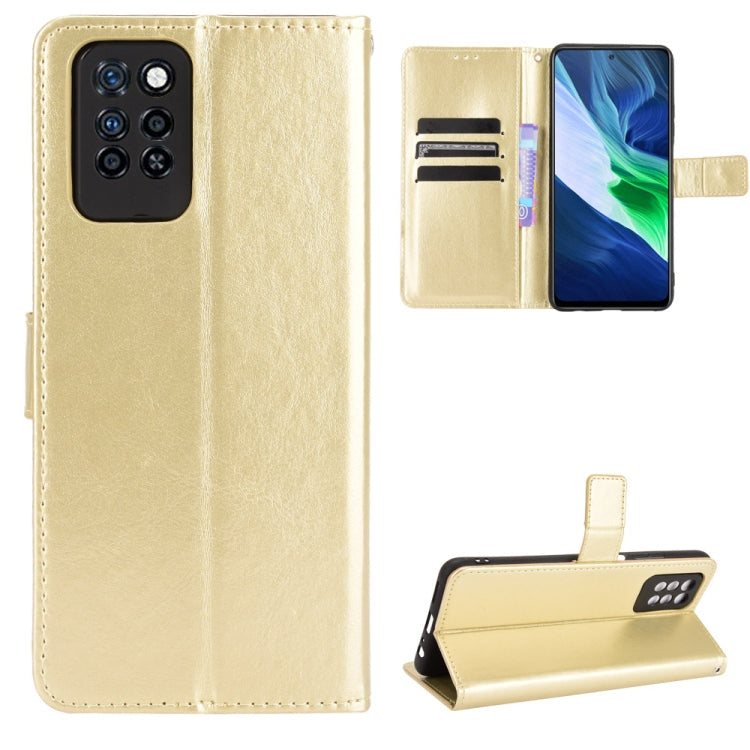 Crazy Horse Texture Horizontal Flip Leather Case with Holder & Card Slots & Lanyard – Lanyard, Card Slot, Flip, For T-Mobile REVVL V+ 5G, For vivo V21E 5G, For Infinix Hot 10s X689, For Infinix Note 10 Pro, For Infinix Note 10, For Blackview A100 For Infinix Note 10 Pro Gold