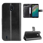 Crazy Horse Texture Horizontal Flip Leather Case with Holder & Card Slots & Lanyard, For Nokia C01 Plus, For Nokia C10 / C20, For Nokia XR20, For Samsung Galaxy Z Fold3 5G, For Xiaomi Poco F3 GT, For OnePlus Nord 2 5G For Nokia C01 Plus Black