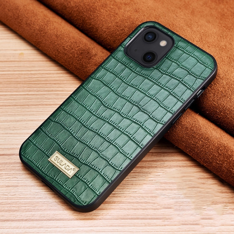 Crocodile Texture TPU Protective Case, For iPhone 13 mini, For iPhone... For iPhone 13 Dark Green