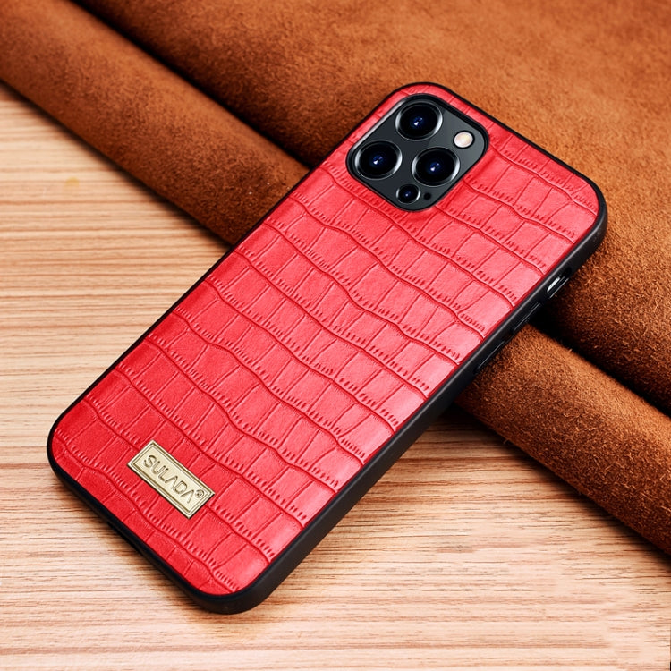 Crocodile Texture TPU Protective Case, For iPhone 13 mini, For iPhone... For iPhone 13 Pro Red