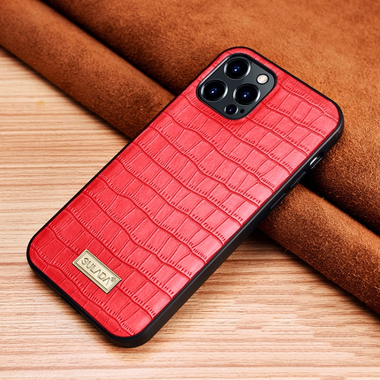 Crocodile Texture TPU Protective Case, For iPhone 13 mini, For iPhone... For iPhone 13 Pro Max Red