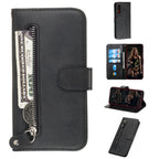 Fashion Calf Texture Zipper Horizontal Flip PU Leather Case, with Holder & Card Slots & Wallet – Card Slot, Flip, Leather, For Huawei Honor 9X / Honor 9X Pro