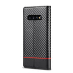 LC.IMEEKE Carbon Fiber PU + TPU Horizontal Flip Leather Case with Holder & Card Slot & Wallet, For Samsung Galaxy S10, For Samsung Galaxy S10+, For Samsung Galaxy S20, For Samsung Galaxy S20+, For Samsung Galaxy S20 FE, For Samsung Galaxy S21 5G       ...
