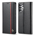 LC.IMEEKE Carbon Fiber PU + TPU Horizontal Flip Leather Case with Holder & Card Slot & Wallet For Samsung Galaxy A32 5G(Vertical Black), For Samsung Galaxy A32 5G For Samsung Galaxy A32 5G EDA001912922A
