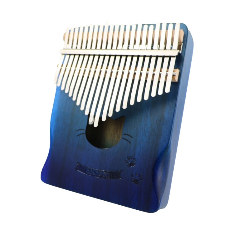21 Tone Acacia Wood Thumb Piano Kalimba Musical Instruments – Durable Build, Easy to Use Aurora Blue-Cat