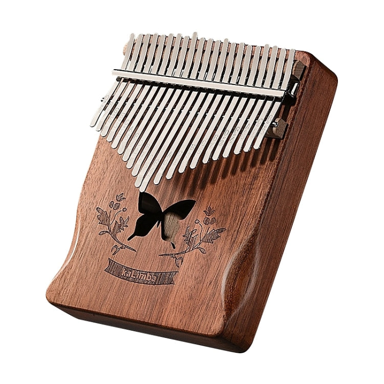 21 Tone Acacia Wood Thumb Piano Kalimba Musical Instruments – Durable Build, Easy to Use Coffee-Butterfly