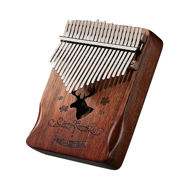 21 Tone Acacia Wood Thumb Piano Kalimba Musical Instruments – Durable Build, Easy to Use Coffee-Reindeer