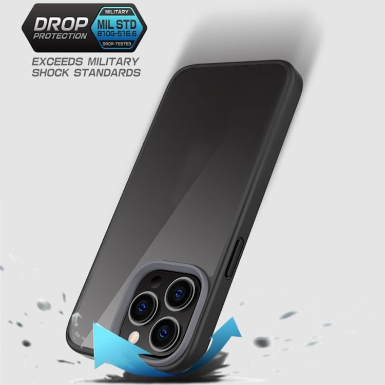 Ming Shield Hybrid Frosted Transparent PC + TPU Scratchproof Shockproof Case – Shockproof, TPU, For iPhone 13 Pro Max