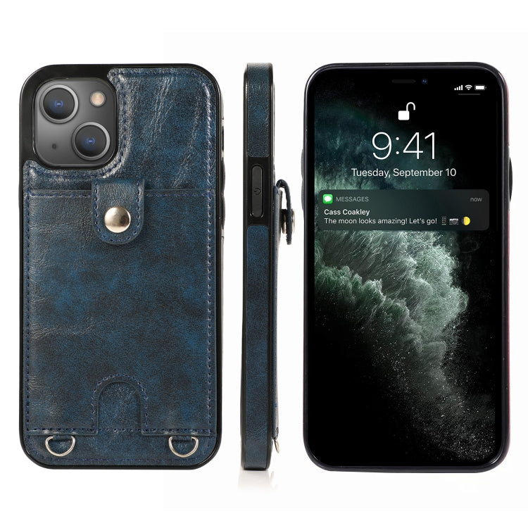 Protective Case – Shockproof, Leather (iPhone 13 mini) For iPhone 13 Pro Blue