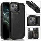 Butterflies Flowers Double Buckle PU + TPU Protective Case with Holder... (iPhone 13 Pro)