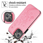 Butterflies Flowers Double Buckle PU + TPU Protective Case with Holder... (iPhone 13 Pro)