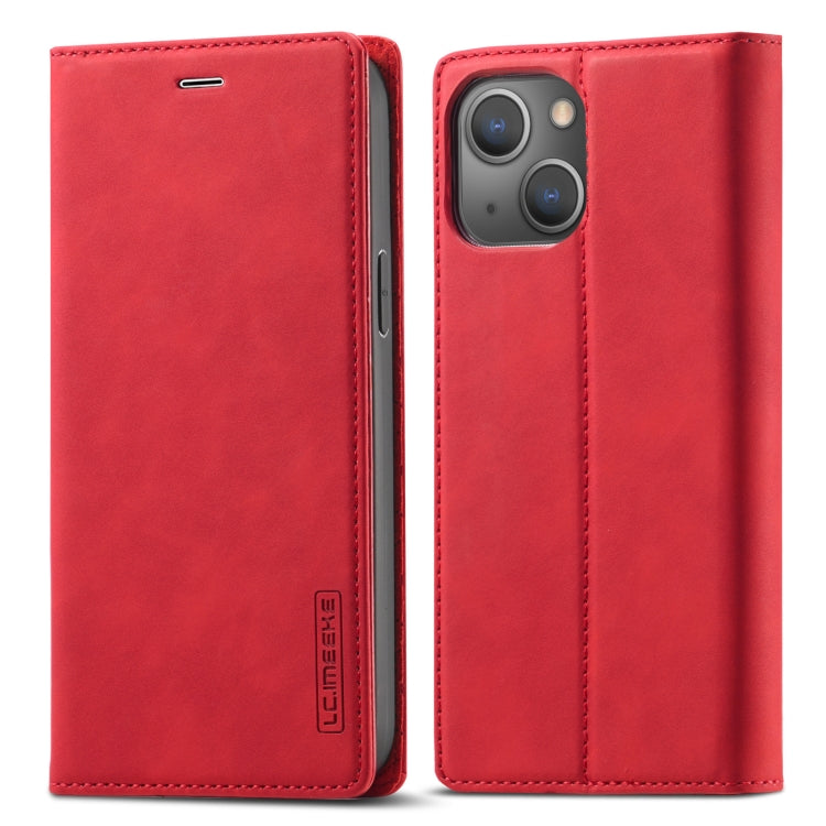 Case – Leather, Magnetic (iPhone 13 mini) #4 For iPhone 13 Red