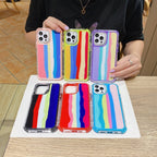 Rainbow TPU + PC Glass Shockproof Case, For iPhone 13