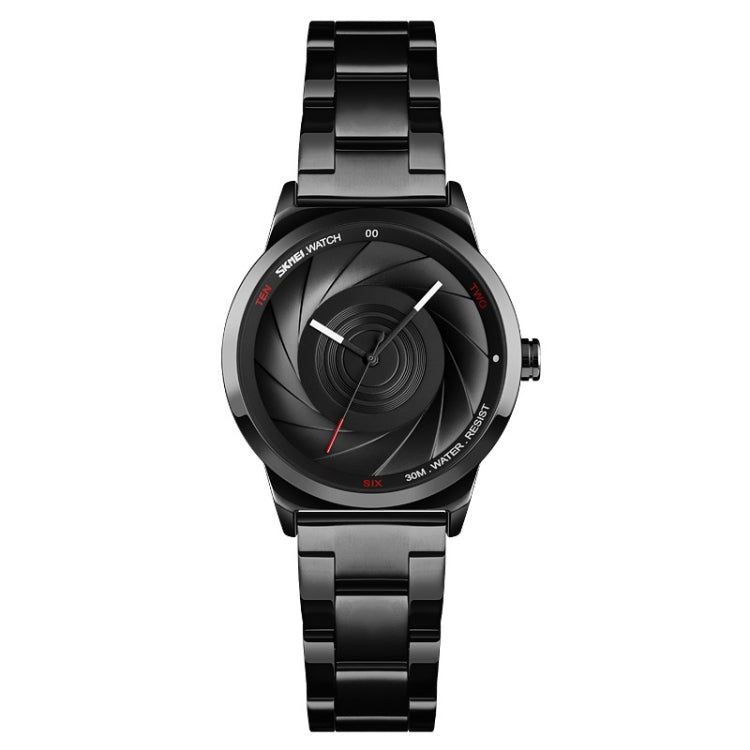 SKMEI 9210 Ladies Business Watch Simple 3D Dial Quartz Watch, For Ladies For Ladies Black