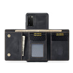 DG.MING M1 Series 3-Fold Multi Card Wallet Back Cover Shockproof Case with Holder Function, For Samsung Galaxy S20